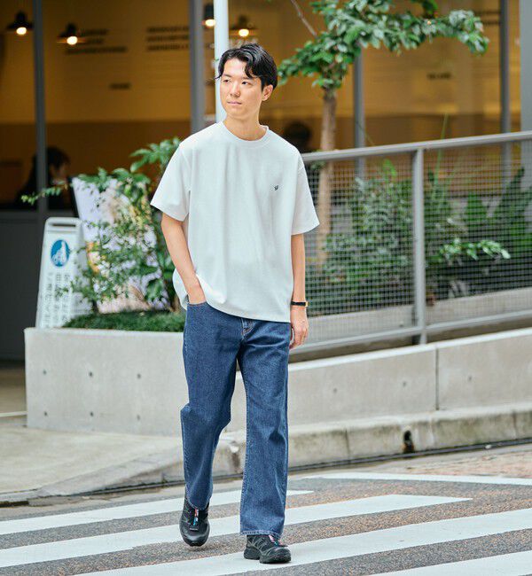 SHIPS「【WEB限定】SHIPS:〈手洗い可能/抗菌/防臭〉ワンポイント ロゴ バーズアイ Tシャツ」|Tシャツ・カットソー|