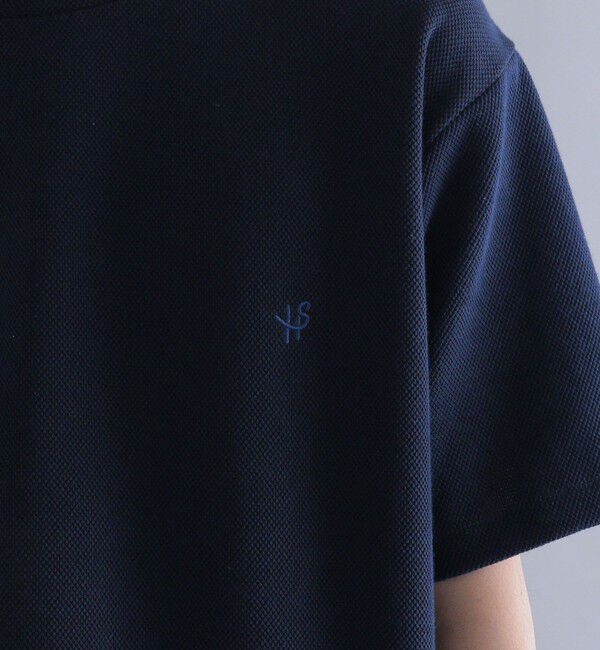 SHIPS「【WEB限定】SHIPS:〈手洗い可能/抗菌/防臭〉ワンポイント ロゴ バーズアイ Tシャツ」|Tシャツ・カットソー|