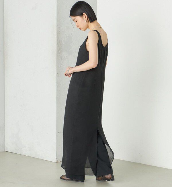 SHIPS for women「《予約》Wai＋:〈手洗い可能〉オーガンジー ノースリーブ 2WAY ワンピース」|ワンピース|