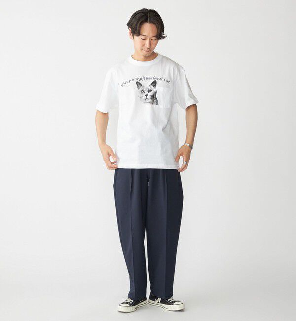 SHIPS「【WEB限定/SHIPS別注】Regency Works: キャット ポケット Tシャツ」|Tシャツ・カットソー|