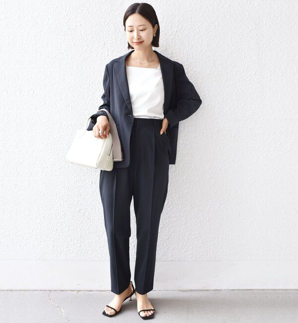 SHIPS for women「〈手洗い可能〉2WAY サテン &times; カットソー スクエア タンクトップ」|タンクトップ|