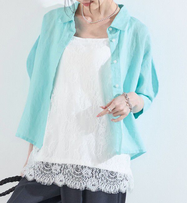 SHIPS Colors 「SHIPS Colors:〈手洗い可能〉オーバー レース タンクトップ◇」|タンクトップ|ホワイト