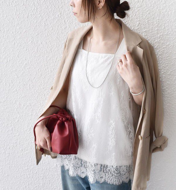 SHIPS Colors 「SHIPS Colors:〈手洗い可能〉オーバー レース タンクトップ◇」|タンクトップ|