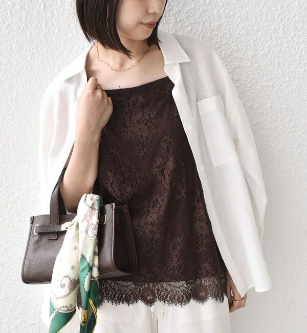 SHIPS Colors 「SHIPS Colors:〈手洗い可能〉オーバー レース タンクトップ◇」|タンクトップ|