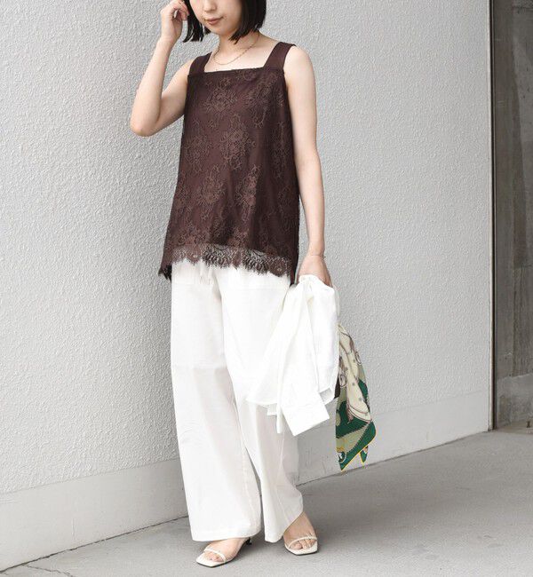 SHIPS Colors 「SHIPS Colors:〈手洗い可能〉オーバー レース タンクトップ◇」|タンクトップ|