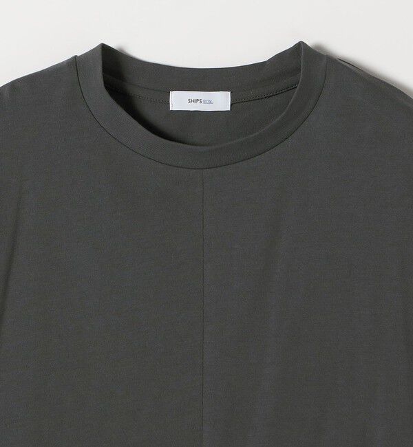 SHIPS any「《予約》SHIPS any:〈洗濯機可能〉ジップ レース ヘム ロングスリーブ TEE」|Tシャツ・カットソー|
