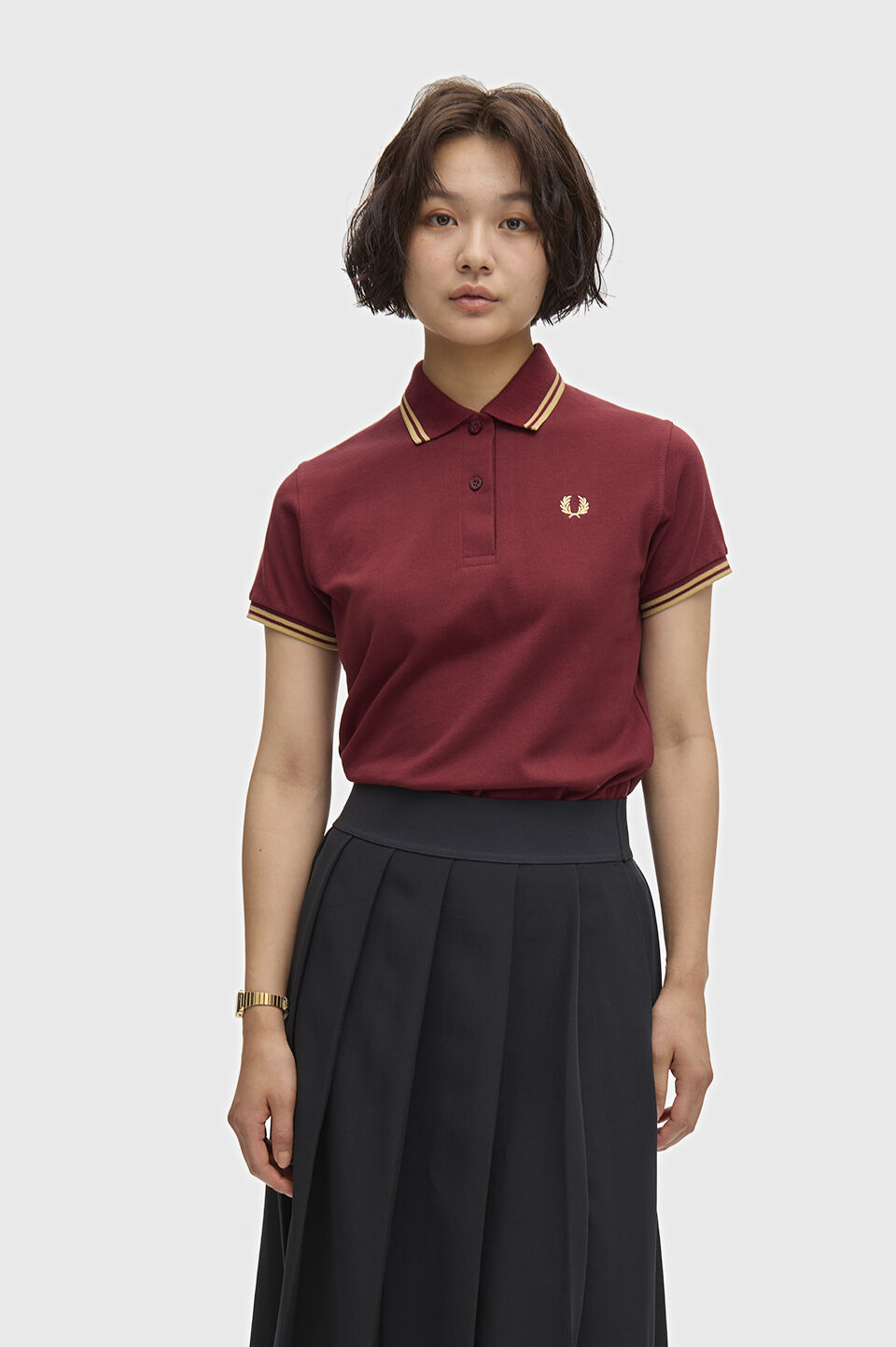 FRED PERRY 「The Fred Perry Shirt  G12／イングランド製 フレッドペリーポロシャツ G12」|ポロシャツ|MAROON/CHAMPAGNE