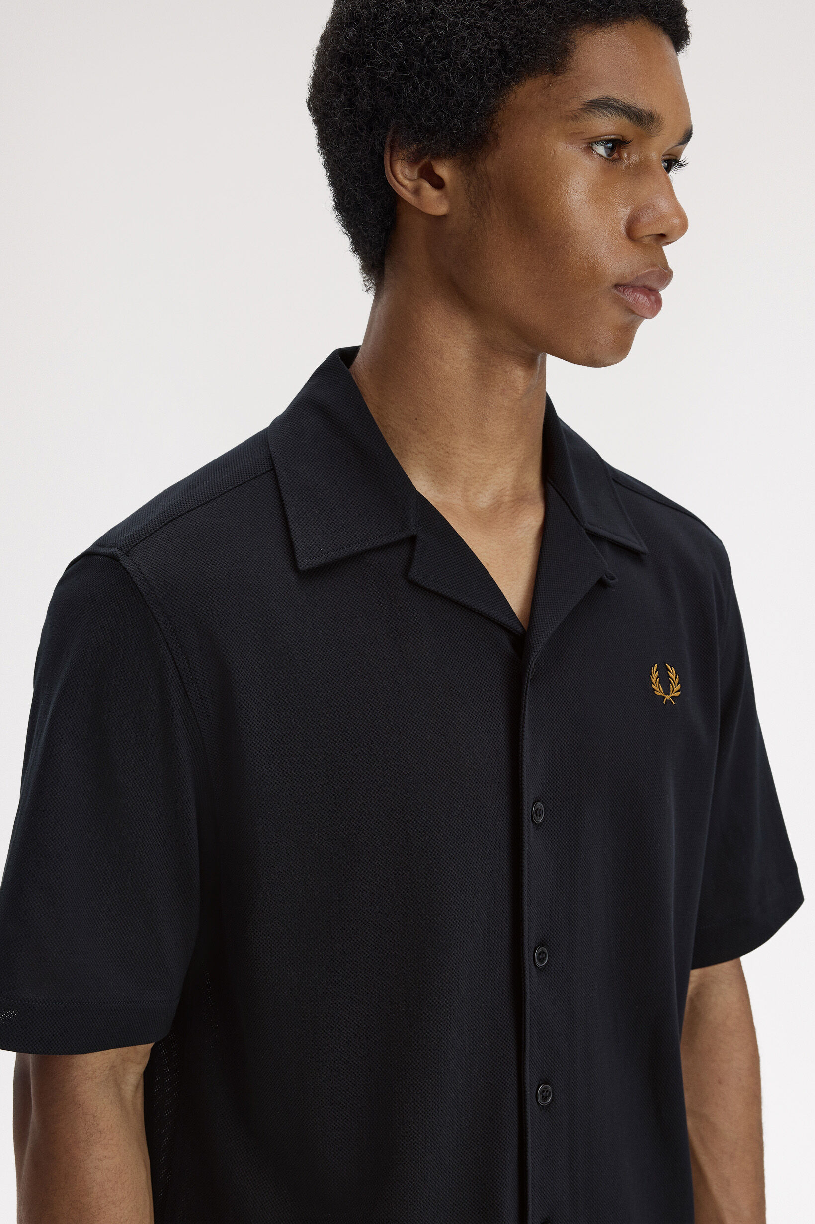 FRED PERRY 「Compress Mesh Revere Collar Shirt／メッシュオープンカラーシャツ」|シャツ・ブラウス|
