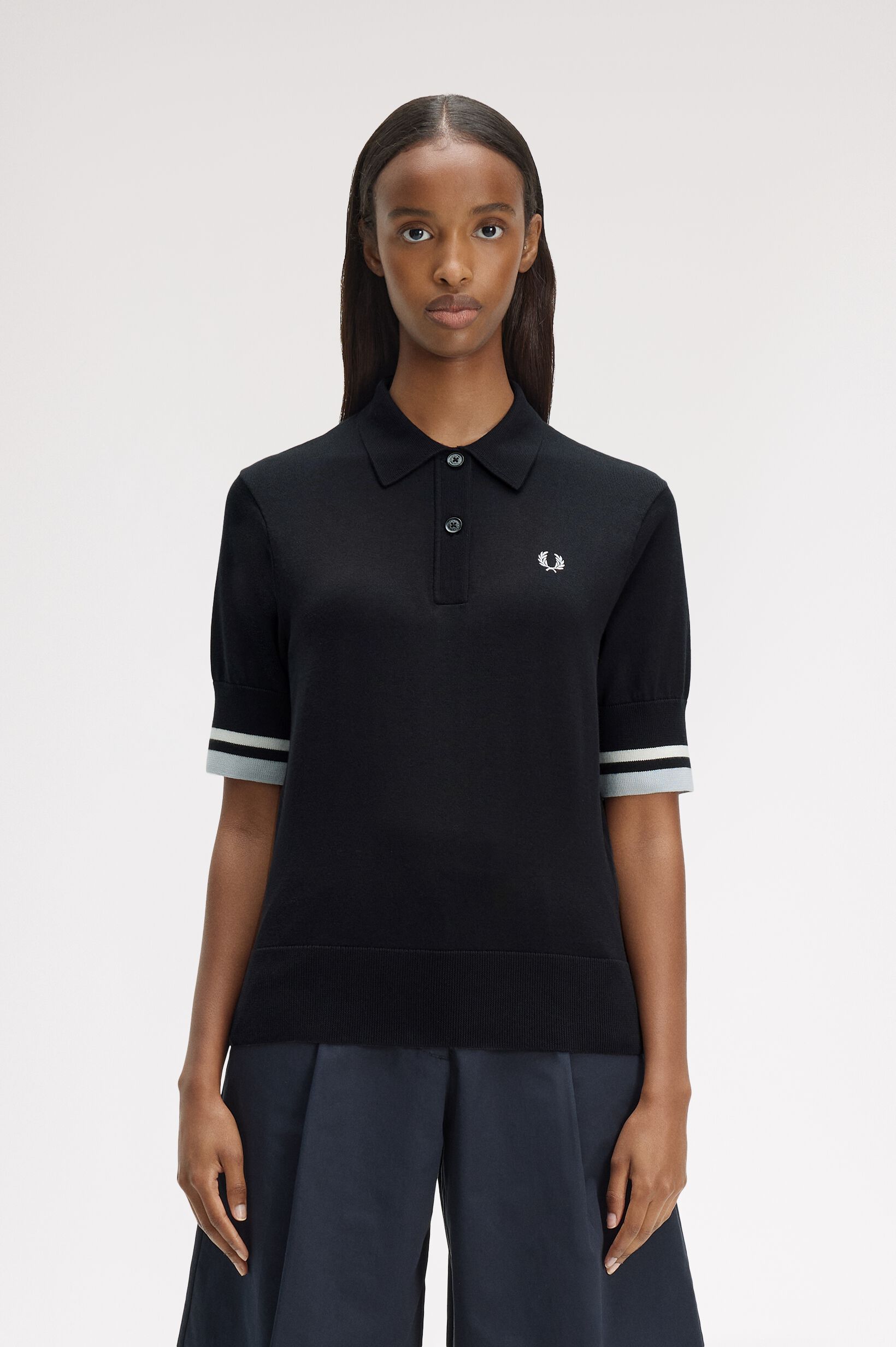 FRED PERRY 「Bold Tipped Knitted Shirt／ボールドティップラインニットポロシャツ」|ポロシャツ|