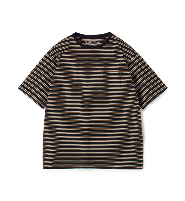 TOMORROWLAND MENS「ギザコットン ハーフスリーブ ポケットTシャツ」|Tシャツ・カットソー|68 ネイビー系