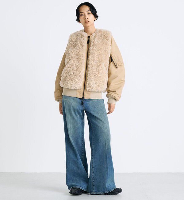 TOMORROWLAND BUYING WEAR「【別注】HYKE FAUX SHEARLING TYPE MA-1JACKET」|ブルゾン・スタジャン|
