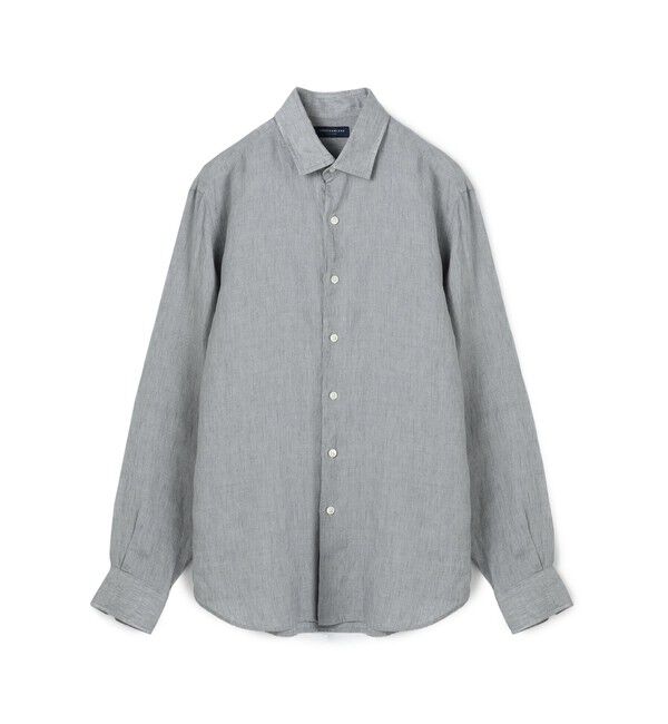 TOMORROWLAND MENS「リネン セミワイドカラーロングスリーブシャツ SAHARA ALBINI」|シャツ・ブラウス|15 グレー