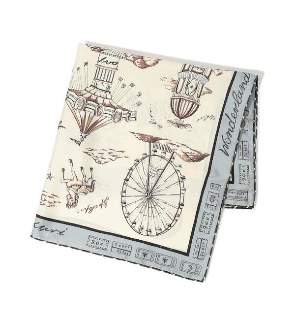 TOMORROWLAND GOODS「MANIPURI WANDERLAND シルクスカーフ」|バンダナ・スカーフ|12 ホワイト系