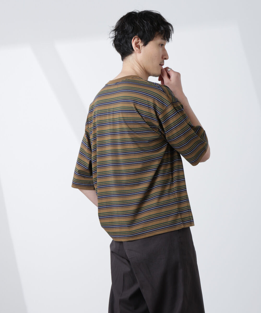 NANO universe「マイクロランダムボーダーTシャツ」|Tシャツ・カットソー|