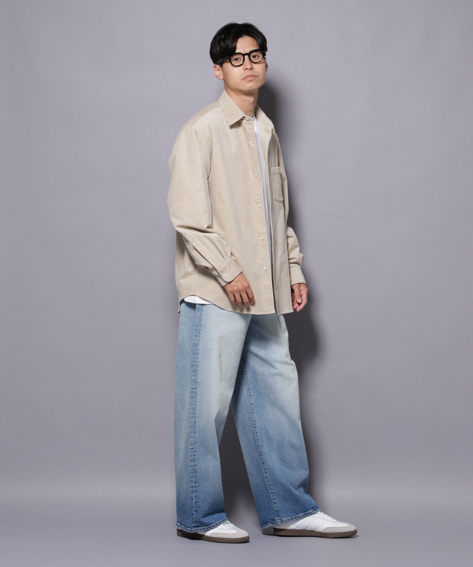 NANO universe「AIRコーデュロイ レギュラーカラーシャツ/STRETCH」|シャツ・ブラウス|