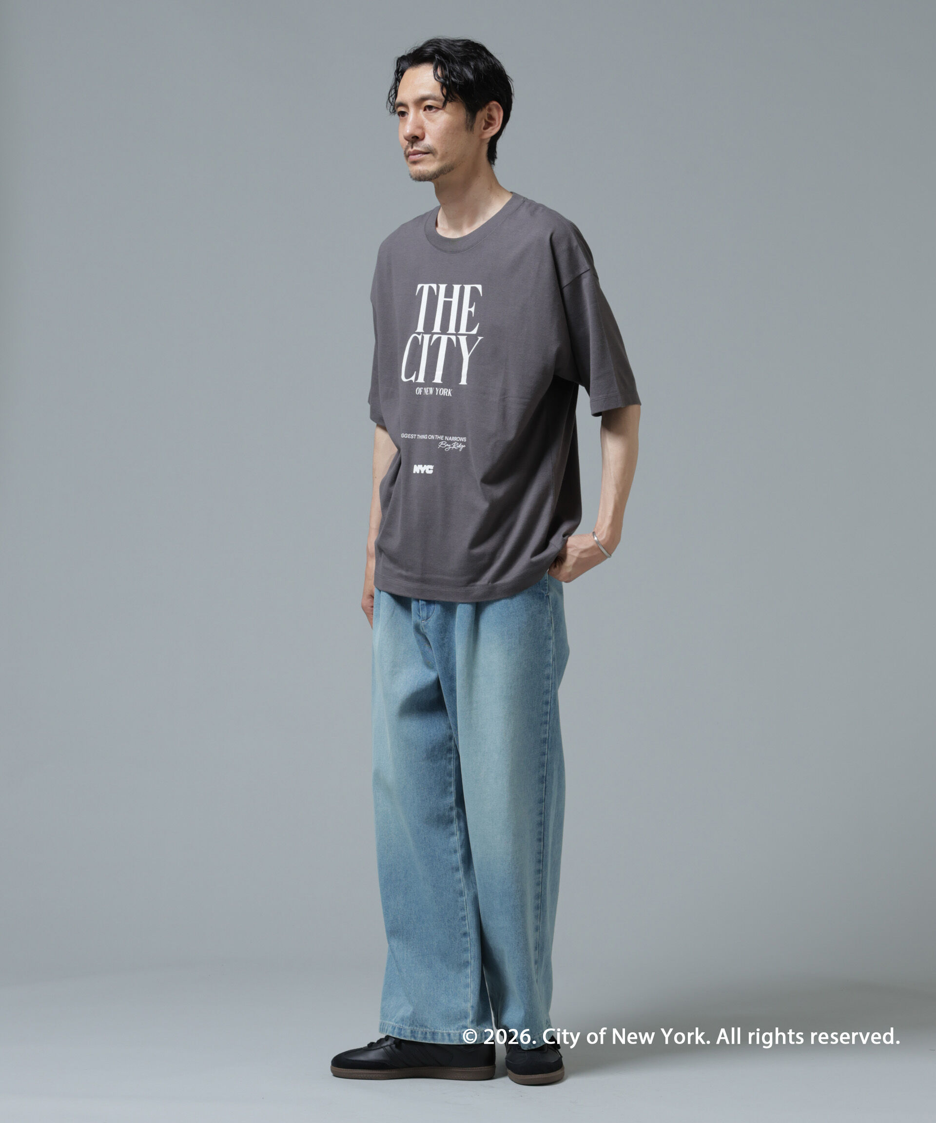 NANO universe「GOOD ROCK SPEED&times;Anti Soaked(R) 汗染み防止 NYC Tシャツ」|Tシャツ・カットソー|