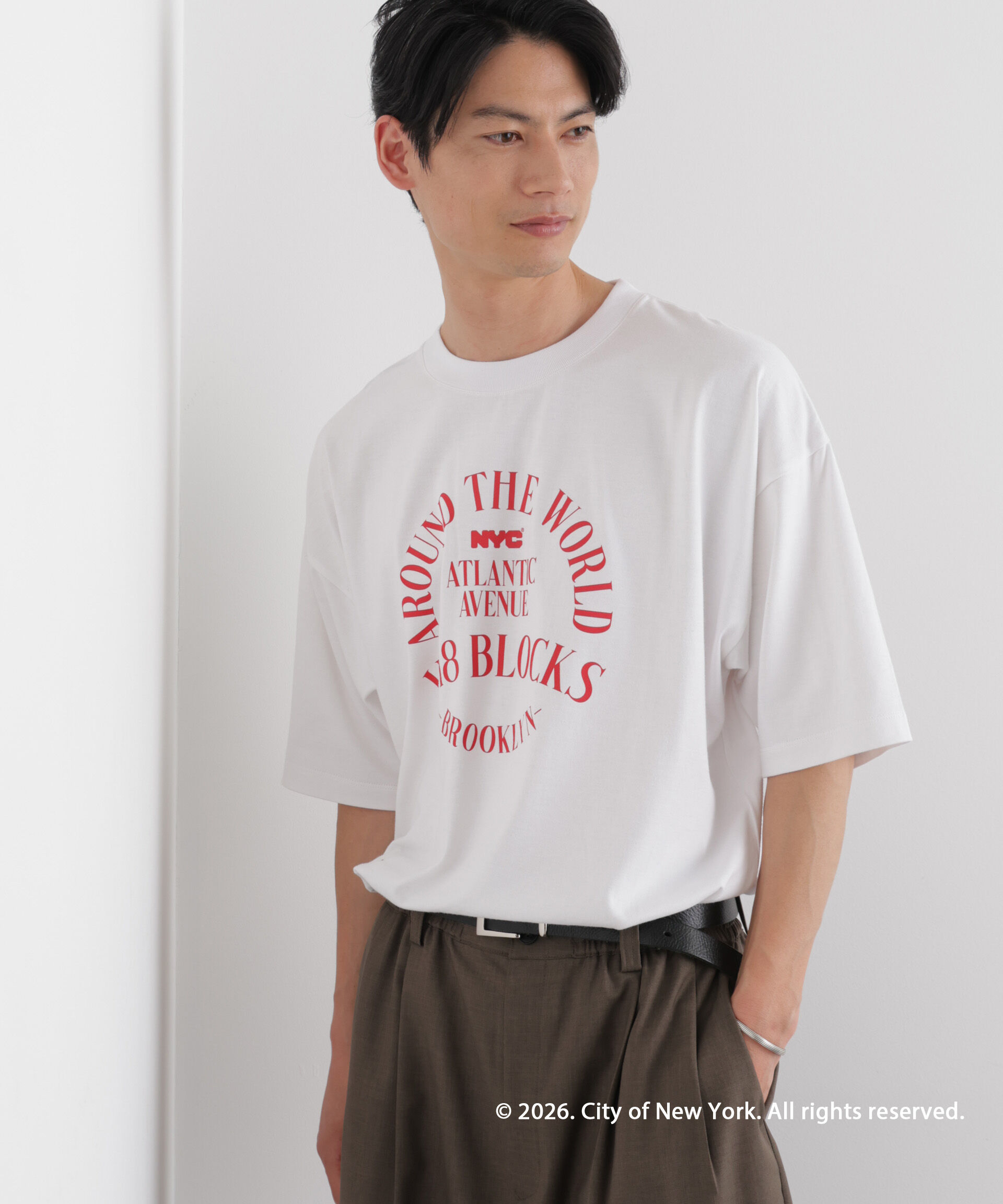 NANO universe「GOOD ROCK SPEED&times;Anti Soaked(R) 汗染み防止 NYC Tシャツ」|Tシャツ・カットソー|