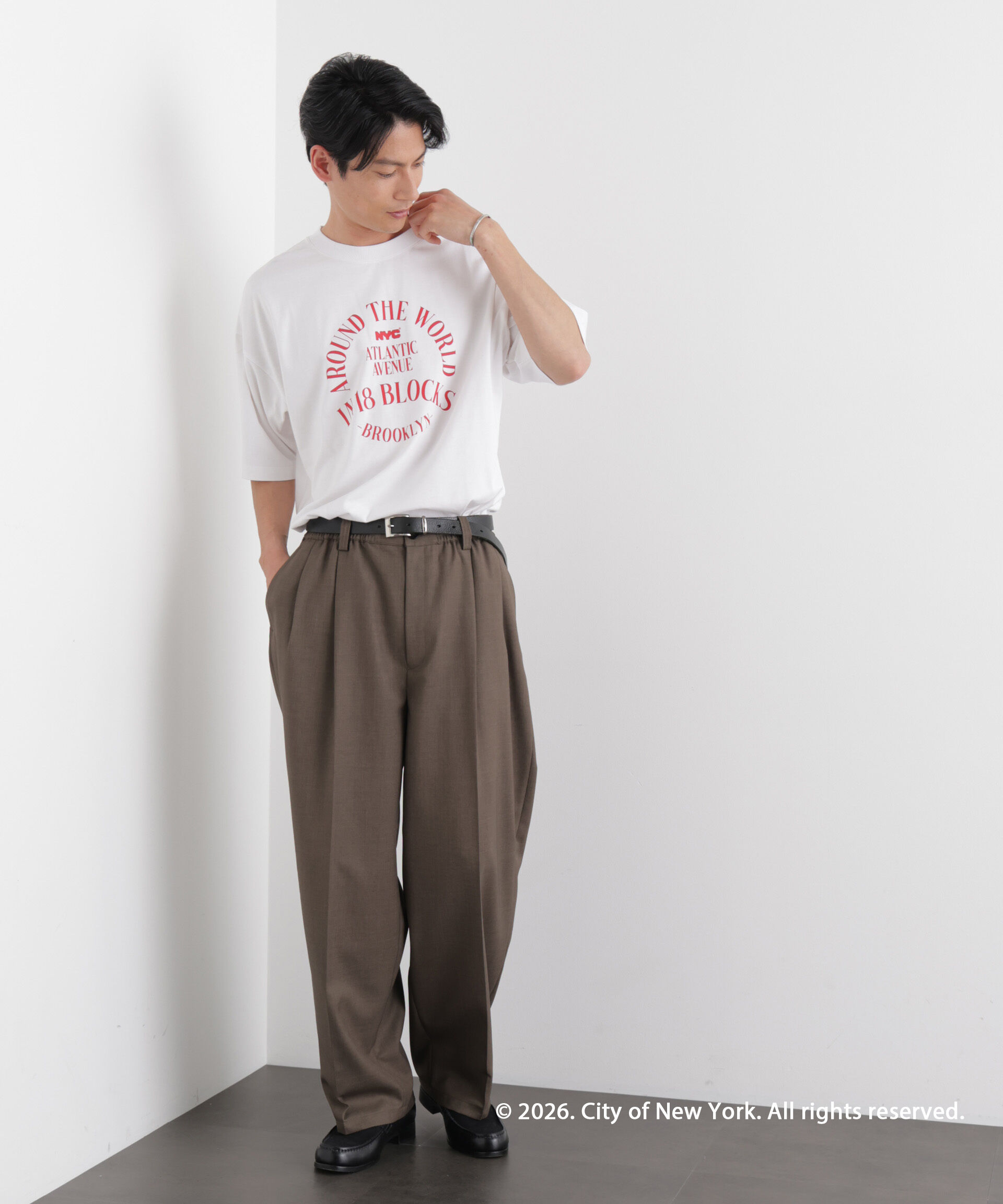 NANO universe「GOOD ROCK SPEED&times;Anti Soaked(R) 汗染み防止 NYC Tシャツ」|Tシャツ・カットソー|