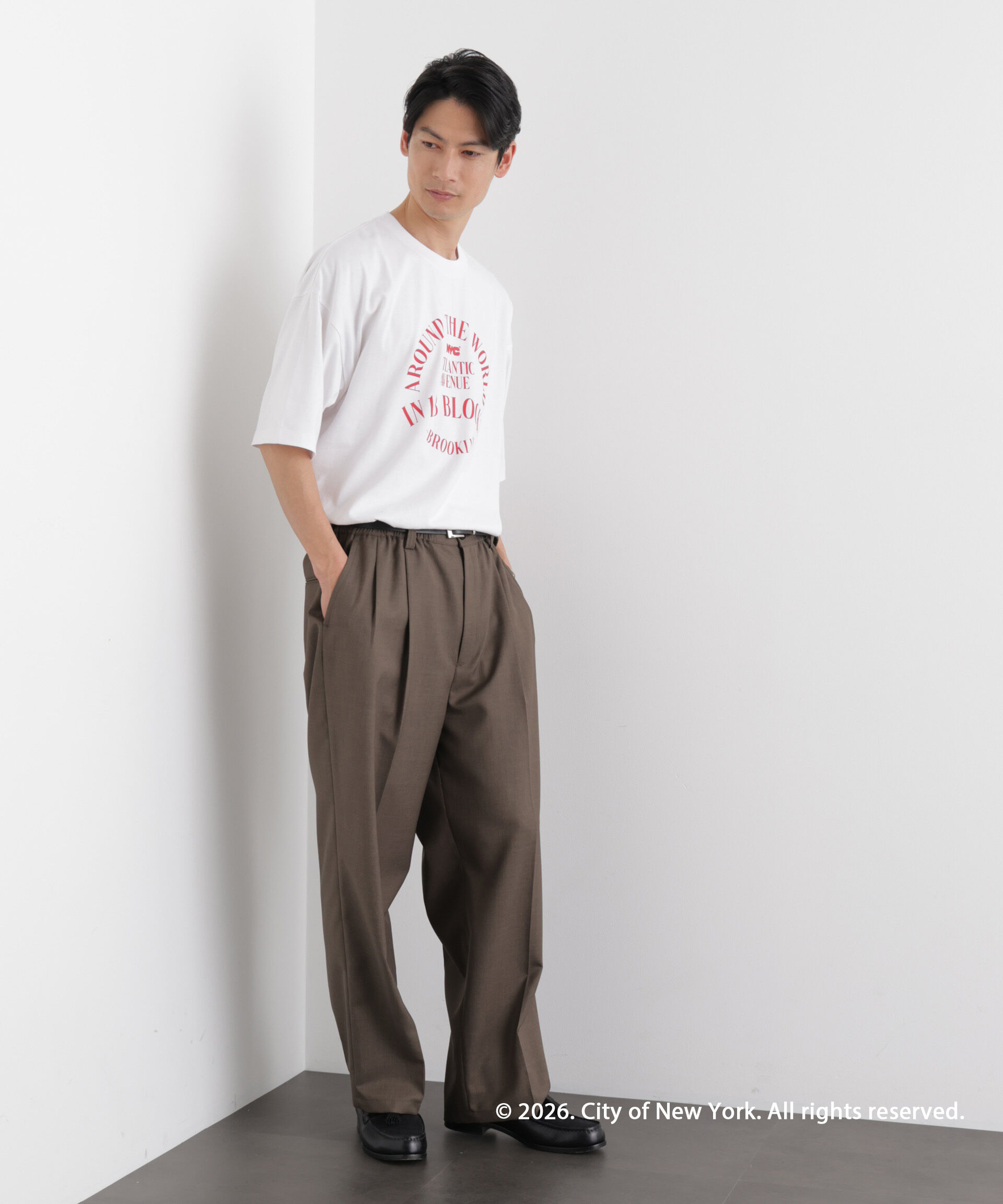 NANO universe「GOOD ROCK SPEED&times;Anti Soaked(R) 汗染み防止 NYC Tシャツ」|Tシャツ・カットソー|