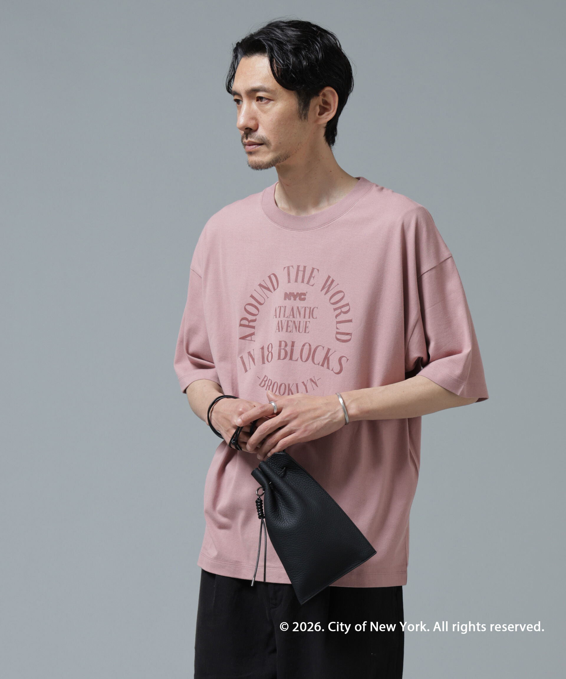 NANO universe「GOOD ROCK SPEED&times;Anti Soaked(R) 汗染み防止 NYC Tシャツ」|Tシャツ・カットソー|
