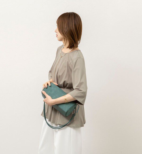 NOLLEY'S「《接触冷感/UVカット》ウォッシャブルハイスペックジャージペプラムプルオーバー」|Tシャツ・カットソー|