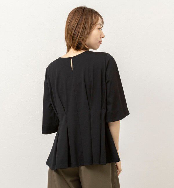 NOLLEY'S「《接触冷感/UVカット》ウォッシャブルハイスペックジャージペプラムプルオーバー」|Tシャツ・カットソー|