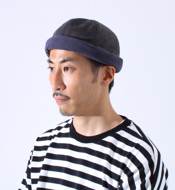 GLOSTER「【GLOSTER/グロスター】コンビネーションロールキャップ 異素材ミックス スエード&times;コーデュロイ」|キャップ・キャスケット|