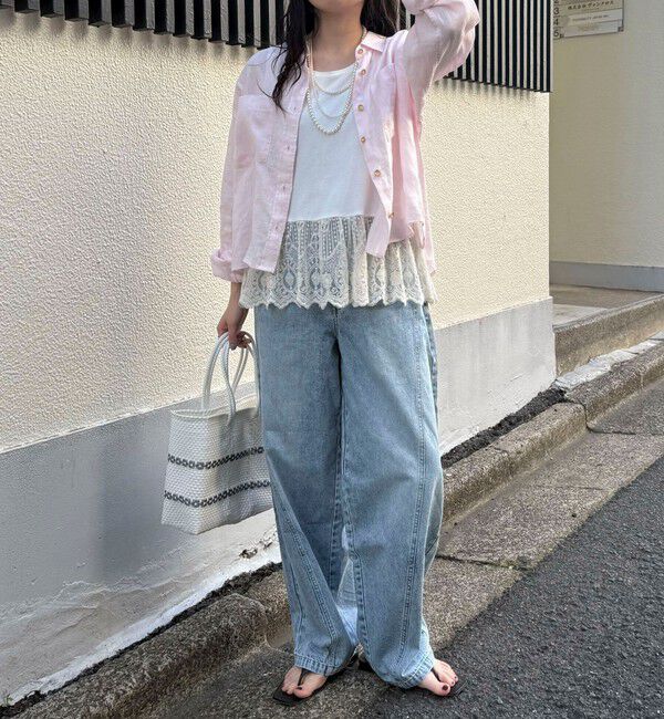 fredy emue「LINEN100 クロップドシャツ」|シャツ・ブラウス|