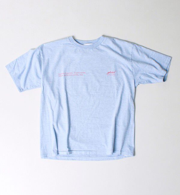 GLOSTER「【SCREEN STARS/スクリーンスターズ】杢ボディ染め 配色ロゴ クルーネックカラーＴシャツ」|Tシャツ・カットソー|サックス
