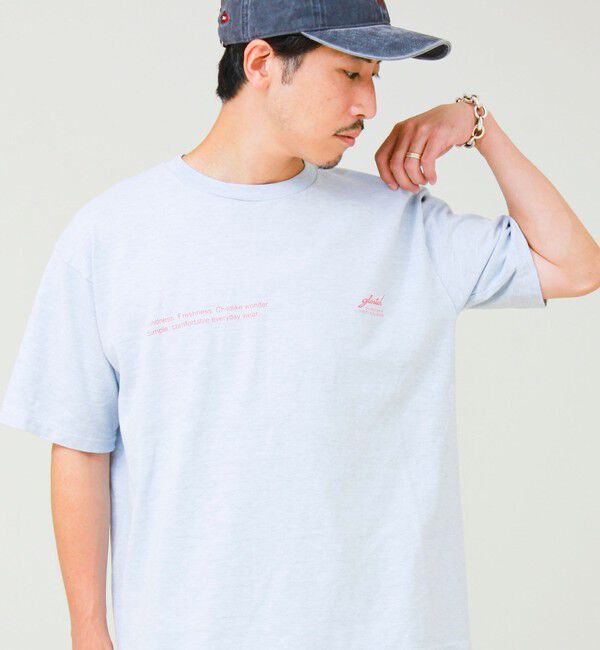 GLOSTER「【SCREEN STARS/スクリーンスターズ】杢ボディ染め 配色ロゴ クルーネックカラーＴシャツ」|Tシャツ・カットソー|
