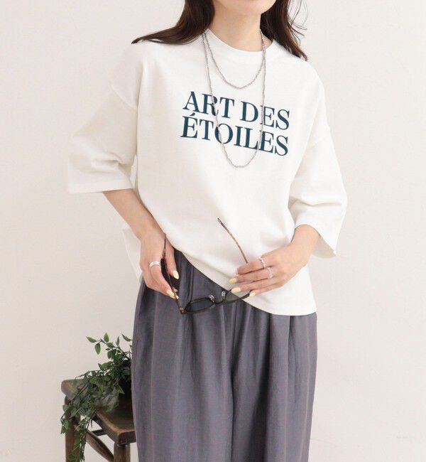fredy emue「フロッキーロゴ5分袖Tシャツ」|Tシャツ・カットソー|オフホワイト