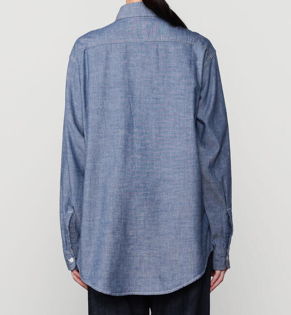  「orSlow | シャンブレー フラップポケットワークシャツ WOMEN」|シャツ・ブラウス|