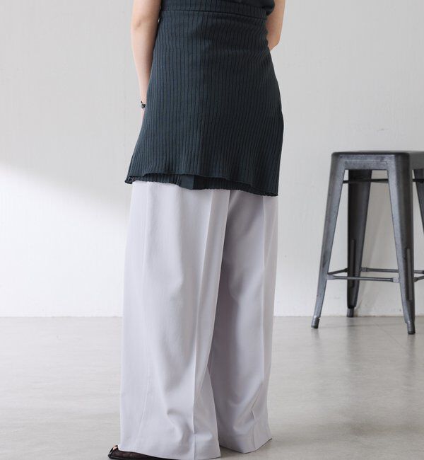  「《接触冷感/-3kg見え/5サイズ展開》ジャージワイドパンツ」|スラックス|