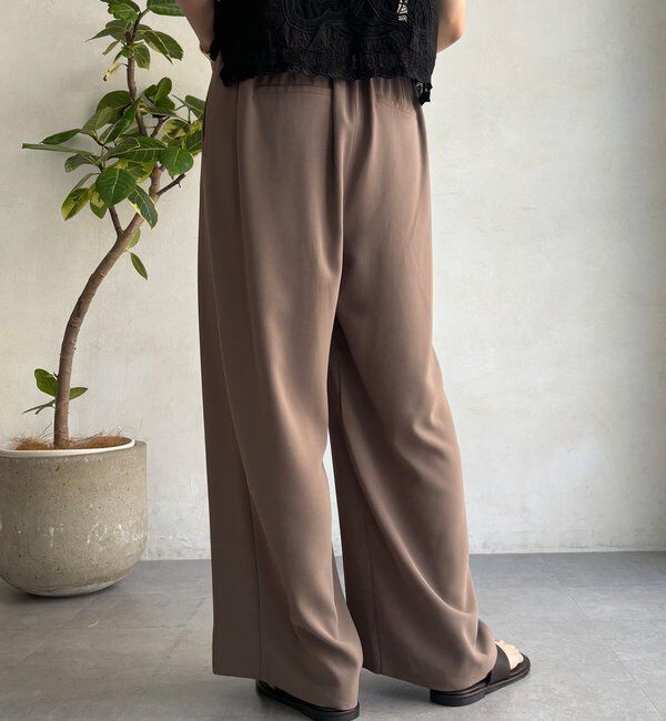  「【累計販売数3万枚突破/22色4サイズ展開！】タックワイドパンツ」|チノ|