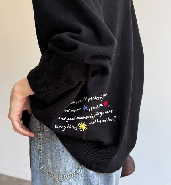  「【WEB限定】レタリング刺繍カーディガン」|カーディガン|