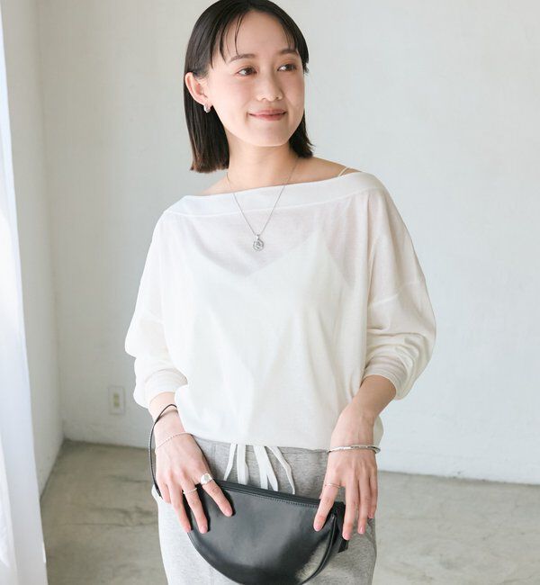  「【接触冷感/汗じみ防止】シアードルマンカットソー」|Tシャツ・カットソー|