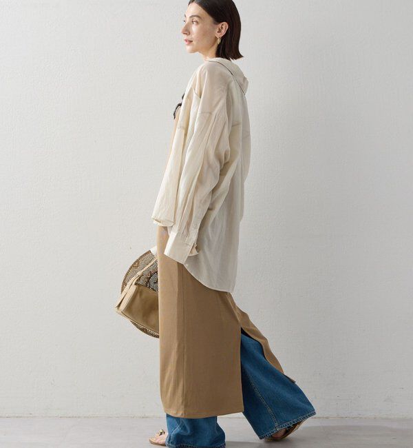  「【2サイズ展開】ヘンリーカットマキシワンピース」|ワンピース|