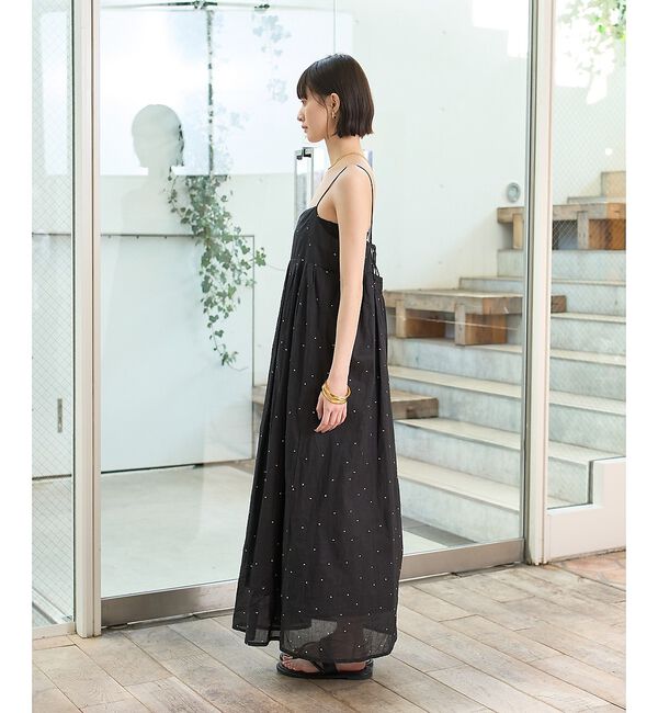 Rouge vif「【2026SS新作/人気追加】インドドット刺繍キャミワンピース/長さ調節可能」|ワンピース|