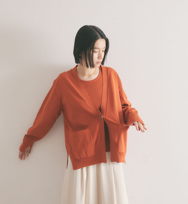 qualite「《アンサンブル対応》フォルムニットカーデ」|カーディガン|