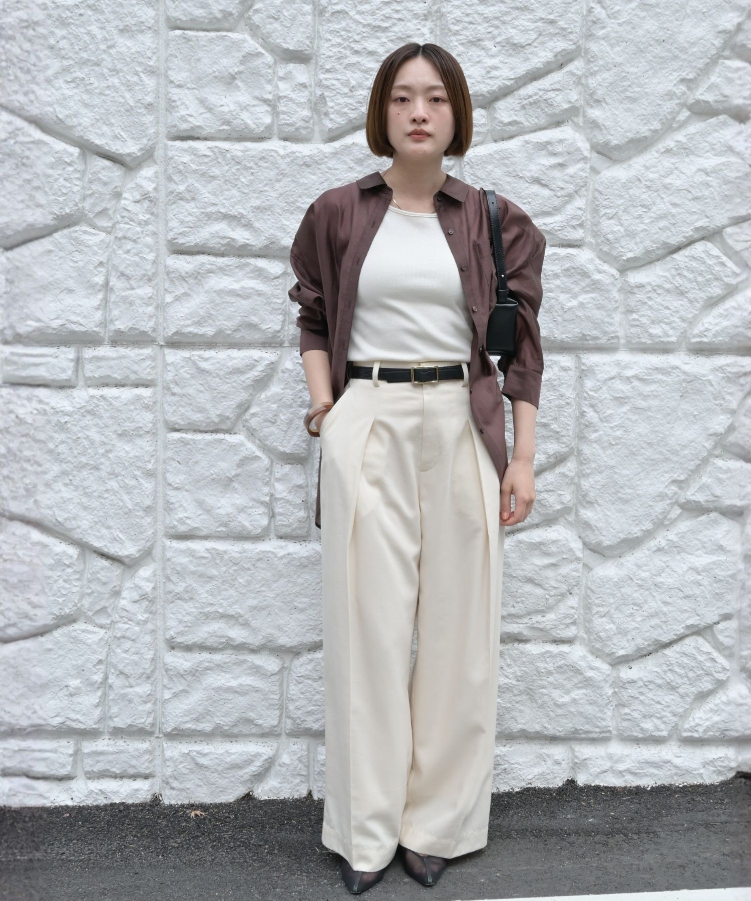 qualite「【Yu Murataさん着用/大人シアーシャツ】バックスリットシアーシャツ」|シャツ・ブラウス|