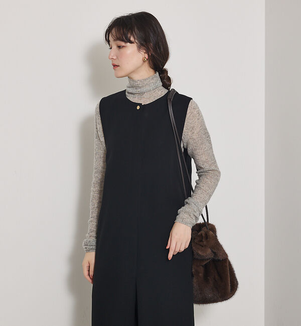qualite「【冬の主役レイヤード】ウールカシミアシアータートルニット」|ニット・セーター|