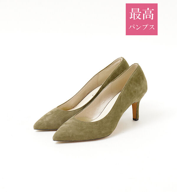 AU BANNISTER「【最高パンプス/7cmヒール】美脚&times;快適 パンプス」|パンプス|カーキ
