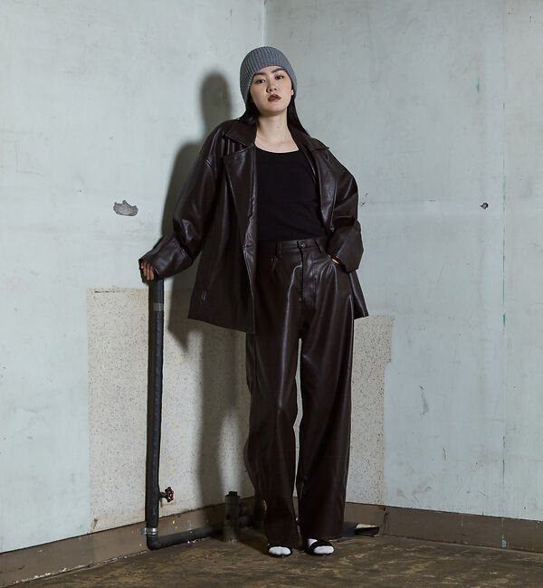 NOMINE「フェイクレザー オーバー ジャケット」|その他|