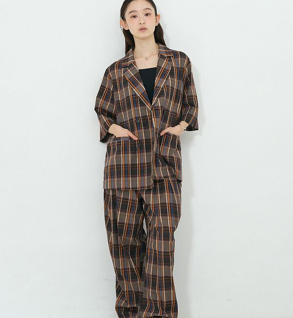 NOMINE「【セットアップ対応】ハーフスリーブ チェック ジャケット」|その他|