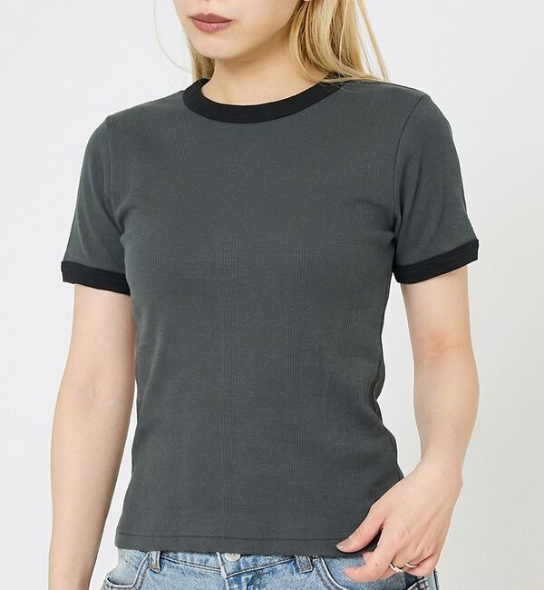 NOMINE「【Robert P. Miller】パネル リブ ハーフスリーブ/半袖 Tシャツ」|Tシャツ・カットソー|