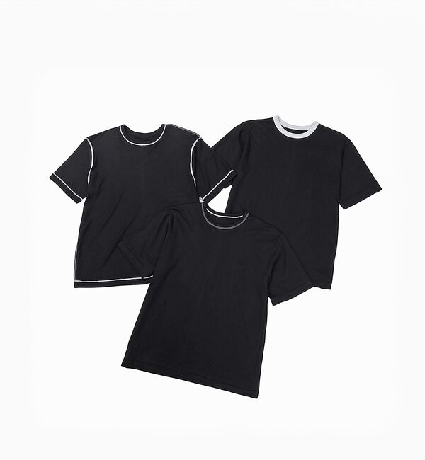 NOMINE「【Hanes(R)&times;by THE DODO JEAN】 3枚セット リバーシブル ク」|Tシャツ・カットソー|ブラック