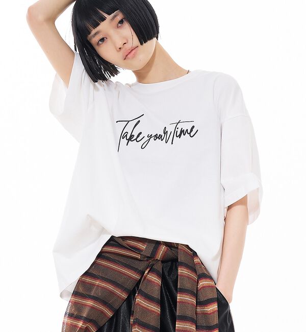 NOMINE「ロゴプリント オーバーサイズ Tシャツ｜2タイプ」|Tシャツ・カットソー|ホワイト系その他2