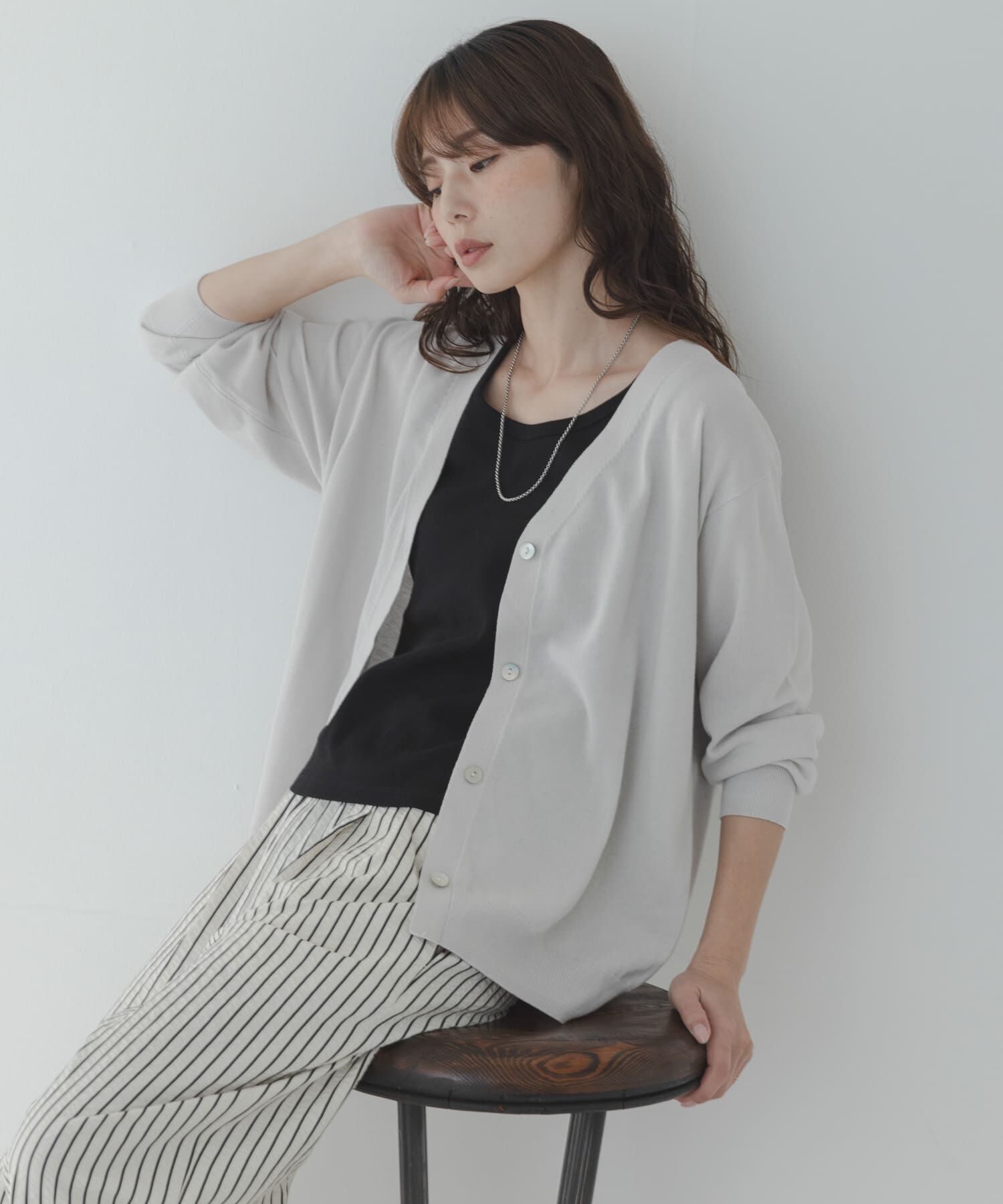 Sonny Label 「『WEB限定』クールミストミディカーディガン」|ニット・セーター|