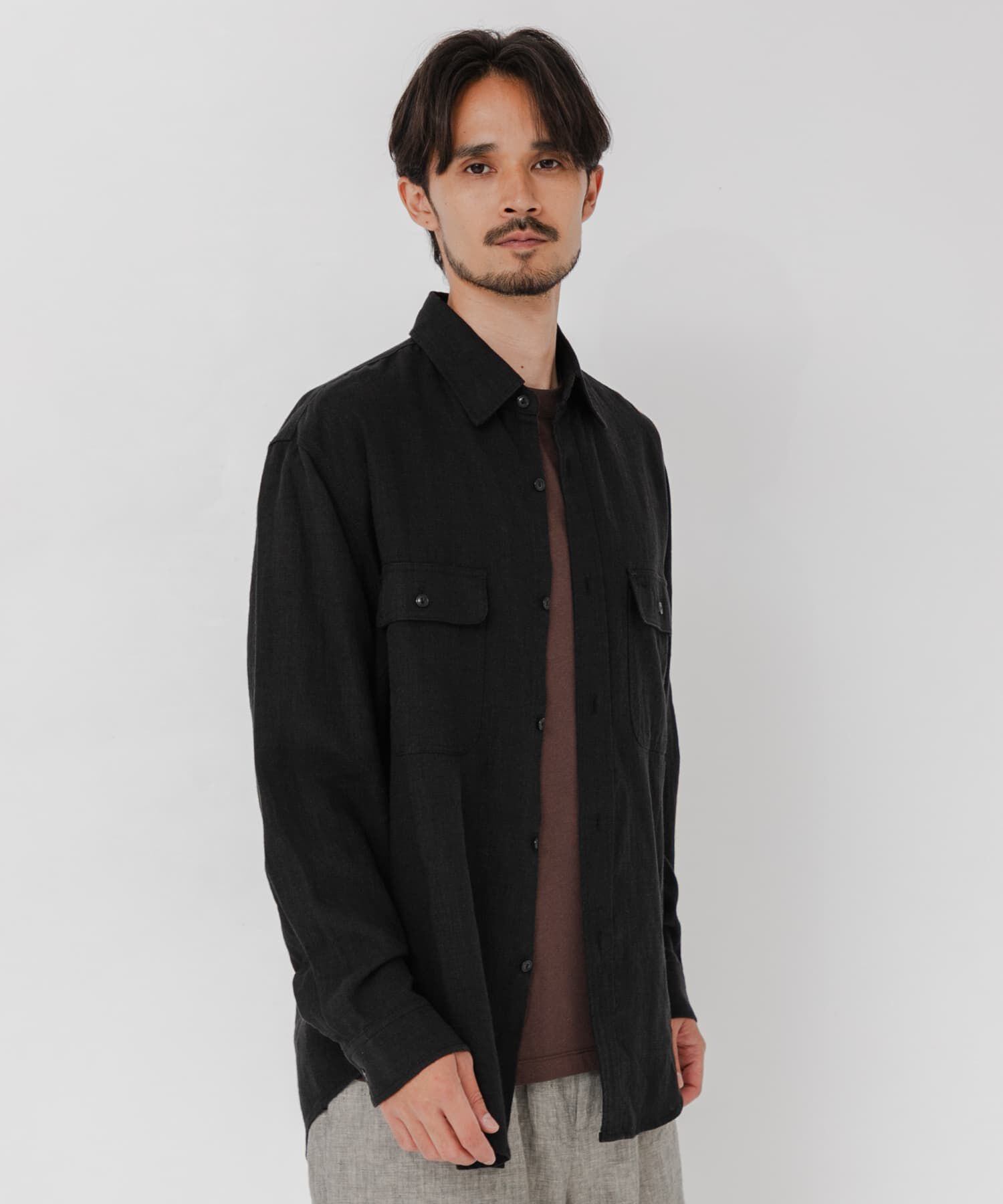 URBAN RESEARCH「SANDWASH LINEN WORK SHIRTS」|シャツ・ブラウス|