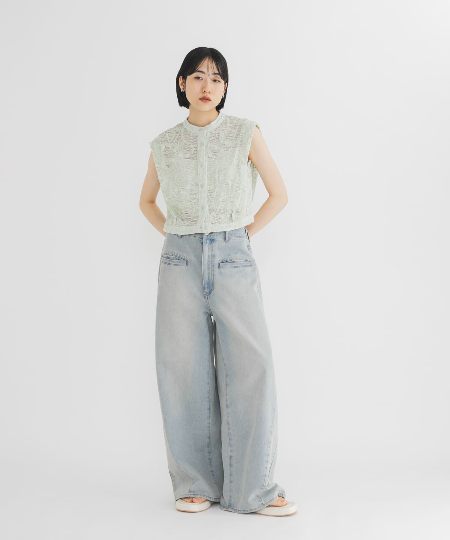 「バテンレースコンパクトシャツ」|シャツ・ブラウス|